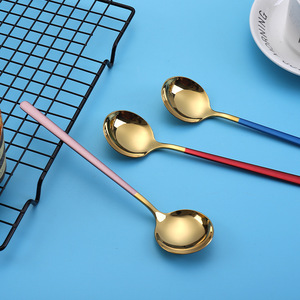 ช้อนสแตนเลส 304: หัวกลม, แบบเกาหลี, สำหรับเด็ก, ไอศกรีม, โรงแรมระดับไฮเอนด์ - Product Image 4