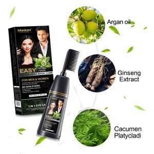OEM orgánico <span class=keywords><strong>magia</strong></span> permanente <span class=keywords><strong>contra</strong></span> el cabello gris champú fácil y directo tinte para el cabello negro marrón con peine aplicador - Product Image 6