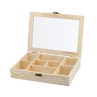 Usine de boîtes en bois, boîtes en bois personnalisées, vente en gros, boîte à thé en bois avec couvercle en verre et logo personnalisé pour cadeau