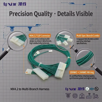 Kabel Kustom 39012220 ke 09-50-3121 22-01-1022 Branch Harness UL1007 18/24AWG Hijau PVC Tembaga Berlapis Timah untuk Otomasi Sinyal Daya
