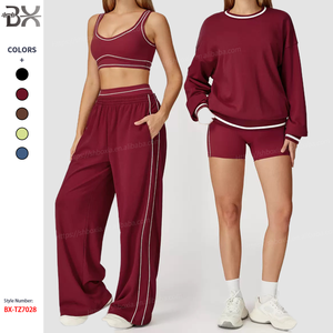 Hoge Kwaliteit Sport Outfit Scrunch Leggings En Bh Lange Mouw Actieve Yoga Wear Workout Sportkleding Gym Fitness Sets Voor Vrouwen - Product Image 1