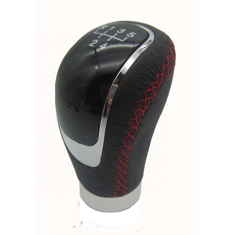 Jaderusun красного и черного цвета автозапчасти универсальные автомобильные аксессуары 5 скоростей ручной рычаг переключения передач кожаный механизм переключения передач