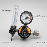Régulateur de pression de gaz en aluminium pour soudage et découpe à l'argon CO2 250 bars G5/8 Multi-gaz Oxygène Propane Atelier CE ISO OEM