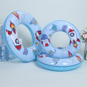 Flotador Inflable para Niños, Diseño Espacial Azul, PVC de 0.18MM, Ayuda para Flotar en Piscina - Product Image 1