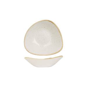 Bol triangulaire blanc Stonecast 15 cm blanc moucheté Churchill Swhstrb6 - Product Image 1