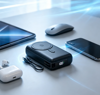 Nouvelle batterie externe magnétique sans fil portable 2026 tendance 20000 mAh avec charge rapide PD 22,5 W et câble de charge