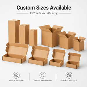 Cajas de Cartón Corrugado Rectangulares con Ranuras para Almacenamiento y Envío - Product Image 3
