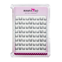 Cils synthétiques en bande, réutilisables, doux, noirs naturels, allongés, ailés, style féerique manga, effet œil de chat, style elfe, effilés et pointus, pour un look individuel