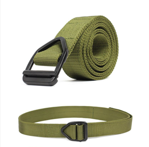 เข็มขัดผ้าแคนวาสลายพรางหลากสีเขียว กากี ดำ รุ่น GB10 พร้อมหัวเข็มขัดรูปสามเหลี่ยม - Product Image 1