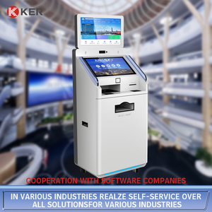 Máquina de quiosco de seguridad RFID de impresión A4 de autoservicio KER, lector de tarjetas de pantallas táctiles curvas dobles para SDK de <span class=keywords><strong>registro</strong></span> gubernamental - Product Image 3