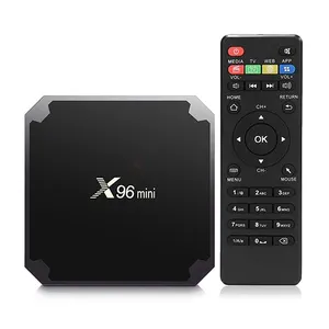 X96 kotak TV pintar Android MINI, kotak Tv pintar Amlogic S905W 4K RAM 1G ROM 16G dalam aksesori Radio dan TV lainnya