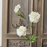 Bunga Scabiosa Buatan Tangan dari Sutra Buatan, Tangkai Tunggal, Realistis, Ringan, Gaya Modern, Ramah Lingkungan