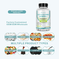 YanniGlow OEM/ODM Capsules d'Inositol MYO & D-Chiro à base de plantes pour l'équilibre hormonal et le soutien ovarien et reproductif pour femmes adultes