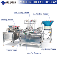 Machine d'emballage automatique de gobelets en plastique 10g/20g/50g pour le remplissage, le scellage et le capsulage de pâte polymère ultra-légère