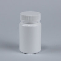 Flacon en plastique HDPE de 80-500 ml avec bouchon à vis, pour pilules, médicaments, capsules, compléments alimentaires, impression sérigraphique