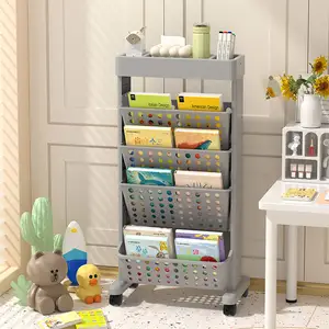 Высококачественная кухонная Пластиковая Полка для ванной комнаты угловая полка для хранения детский книжный шкаф с колесами