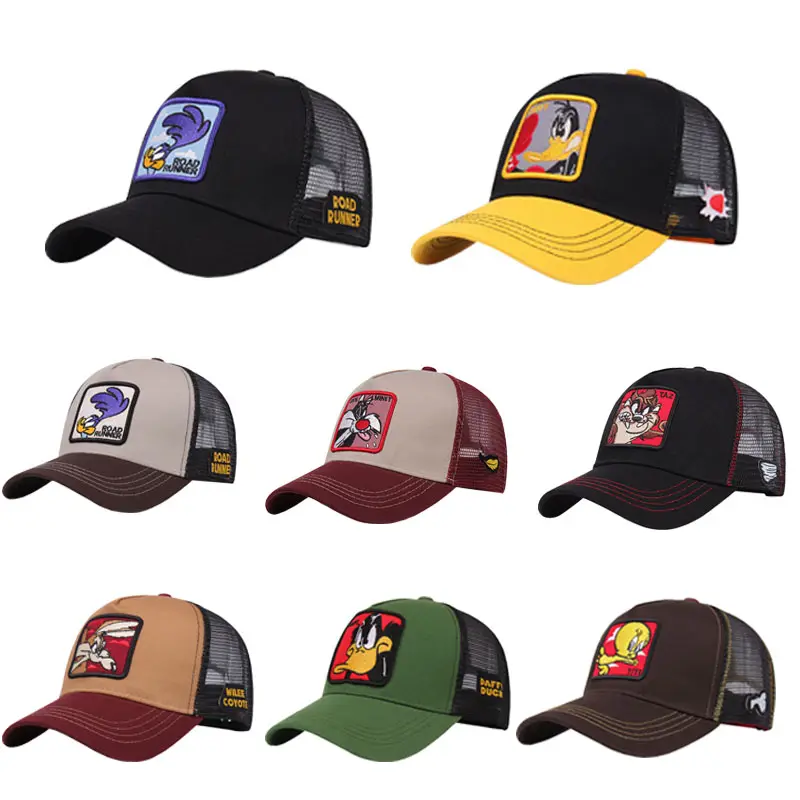 2022 New Brand custom Embroidered Patch Applique Trucker Hat Animal Mesh Hats 5 Panel Snapback Cotton Baseball Hats