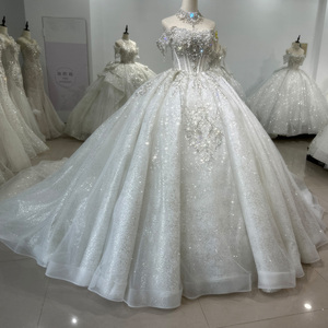 ชุดแต่งงานหญิงสวยหรู ประดับด้วยลูกปัดสไตล์เจ้าหญิง ชุดราตรีงานพรอม Xs108 - Product Image 3