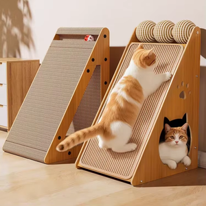 Arranhador Clássico Moderno para Gatos em Sisal Ecológico, Durável, de Madeira, para Todas as Estações, Sem Desgaste, em Cartão - Product Image 1