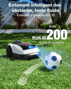 เครื่องตัดหญ้าอัตโนมัติระดับพรีเมียม Ecovacs GOAT O1200 LiDAR PRO สำหรับพื้นที่ 1200 ตร.ม. พร้อมระบบทำแผนที่อัตโนมัติผ่านแอพพลิเคชั่น, ระบบ LiDAR หลายเส้น, กันน้ำระดับ IPX6, ความกว้างการตัด 22 ซม., สำหรับใช้งานกลางแจ้ง - Product Image 6