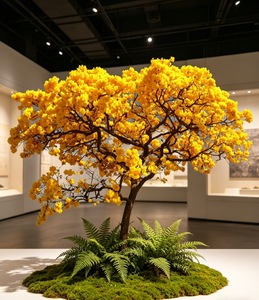 <span class=keywords><strong>Arbre</strong></span> artificiel de <span class=keywords><strong>Ginkgo</strong></span> <span class=keywords><strong>biloba</strong></span> à l'aspect naturel, feuilles dorées, pour jardin, parc, cour, décoration paysagère extérieure - Product Image 1