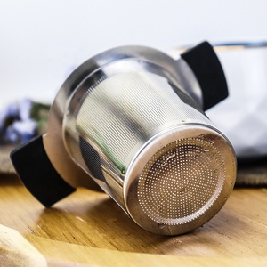 ที่กรองชาสเตนเลสสตีล,รูปทรงตะกร้าเครื่องชงชาพร้อมด้ามจับซิลิโคน - Product Image 4