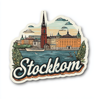 Réfrigérateur en résine de haute qualité, design moderne de style Stockholm, forte attraction, forme irrégulière, souvenir moyen