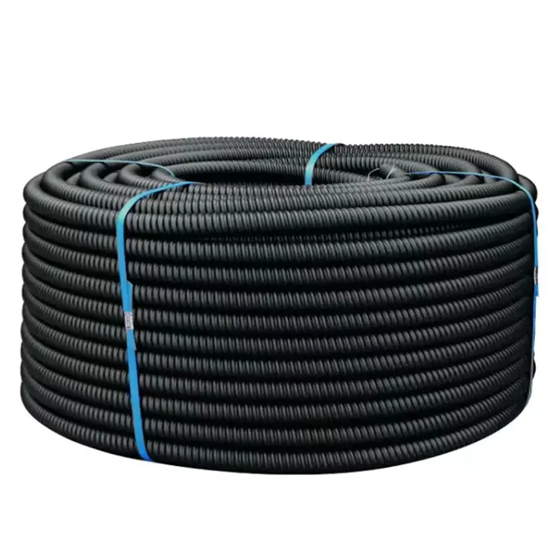 ワイヤーとケーブルの保護のための黒の柔軟性PVCコルゲートパイプPEカーボンスパイラルパイプ色付きカーボンファイバーチューブ