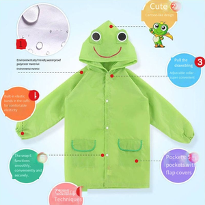 Imperméable pour enfants, garçons et filles, <span class=keywords><strong>cape</strong></span> <span class=keywords><strong>de</strong></span> <span class=keywords><strong>pluie</strong></span> mignonne à motif <span class=keywords><strong>de</strong></span> dessin animé pour les enfants <span class=keywords><strong>de</strong></span> maternelle, vêtements <span class=keywords><strong>de</strong></span> <span class=keywords><strong>pluie</strong></span> à capuche pour les élèves du primaire. - Product Image 2