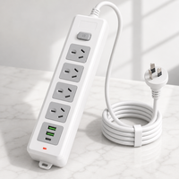 Multiprise standard australienne personnalisée par le fabricant, 4 prises CA avec 2 ports USB et 1 chargeur rapide USB-C, rallonge multiprise
