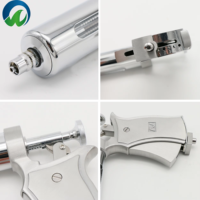 Seringue d'injection vétérinaire semi-automatique en acier inoxydable de 50 ml, pistolet d'injection continu pour volailles, réutilisable pour animaux