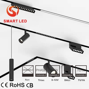 20mm White Black Aluminum Magnetic Rail Tracking Mini LED Track Spot <b>Light</b> 3W-20W DC48V 5-Year Warranty Dimmable Living Room - Product Image 2
