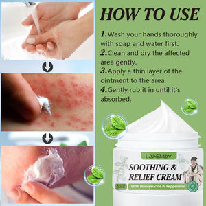 CRÈME APAISANTE ET DE SOULAGEMENT Naturelle OEM avec Chèvrefeuille et Menthe Poivrée Résoudre le Psoriasis, Dermatite séborrhéique, Eczéma - Product Image 5