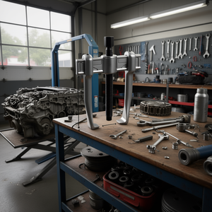 Extractor de 3 mordazas Fg 162 para reparación automotriz con mecanismo de tornillo ajustable - Product Image 3