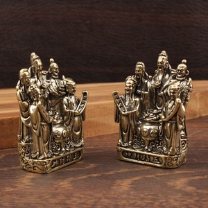 Statues en laiton des cinq dieux de la richesse, pour la décoration de la maison, du bureau, du Nouvel An chinois - Product Image 3
