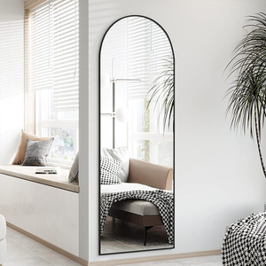 Miroir de sol arqué en gros, cadre en alliage d'aluminium personnalisé, clair, bon marché, durable, décoration intérieure pour salon, maquillage - Product Image 5