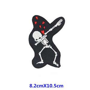 刺Embroideredスケルトンドラゴンホースキャットクロスパンクスタイルの服バッグ刺Embroideredパッチ服アクセサリーバッジカスタマイズ - Product Image 3