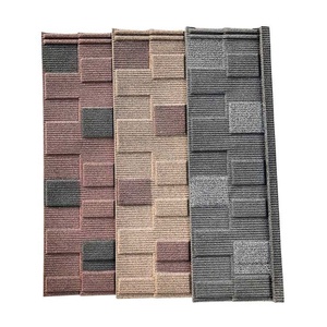 Design moderne Wan Er Sand Coated 0.3mm Tuiles de toiture en métal Tôles de toit en fer et acier ondulé pour hôtels Tuiles de toit simples - Product Image 1