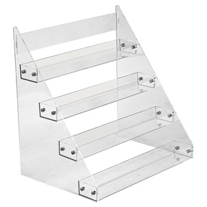 Transparent Acrylic Cosmetic Organizer 5 Tier Desktop Storage <b>Box</b> <b>Makeup</b> Display Rack For Home Dormitory Use - Product Image 1