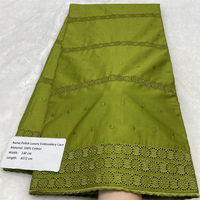 Tissu en dentelle de coton pur africain tissé écologique NI.AI avec broderie plissée en voile pour matériaux de robes de cérémonie pour garçons