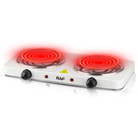 Cuisinière électrique portable, prix bas, cuisinière électrique domestique, 2 brûleurs, puissante plaque chauffante électrique
