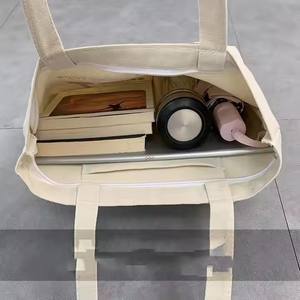 Bolsos de lona plegables con cremallera a la moda, venta al por mayor, para mujer, todas las estaciones, verano, invierno, otoño y primavera, venta al por mayor - Product Image 6