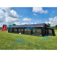 Terrain de sport gonflable en PVC pour football, structure géante hermétique avec cadre pneumatique