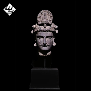 พระพุทธรูปหินโบราณแกะสลักด้วยมือสไตล์กันธารา ขนาดสั่งทำพิเศษ สำหรับสโมสรระดับไฮเอนด์ - Product Image 4