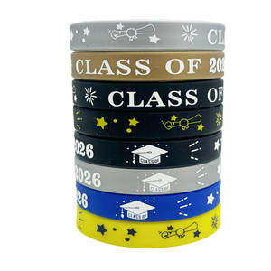 Bracelet en silicone écologique personnalisé 2026 avec logo sur mesure pour événements promotionnels : Fête professeur-élève, Cérémonie sur le campus, Saison des diplômes - Product Image 3