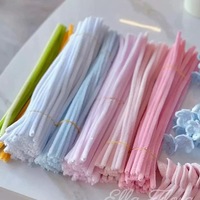 Haute Qualité 100 Pièces Tiges de Chenille Artisanales à Fils Texturés pour Projets DIY, Artisanat et Décoration, Fournitures pour Cadeaux