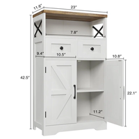 Landhaus-Aufbewahrungsschrank mit Schubladen und Verstellbaren Regalen Holz-Sideboard Buffet Großhandel für Küche Esszimmer Wohnzimmer