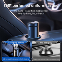 Mini diffuseur d'huiles essentielles sans fil moderne en acier inoxydable portable pour voiture, batterie 1500 mAh, purificateur d'air sans eau