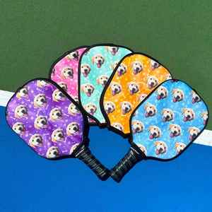 Funda con diseño de lunares, funda bordada personalizada, soporte, bolsa para pickleball, protector de pala - Product Image 1