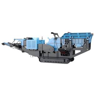 Station de concassage mobile à production horaire de 200 tonnes, concasseur à percussion sur chenilles, concasseur de déchets de construction, concasseur de roche - Product Image 1